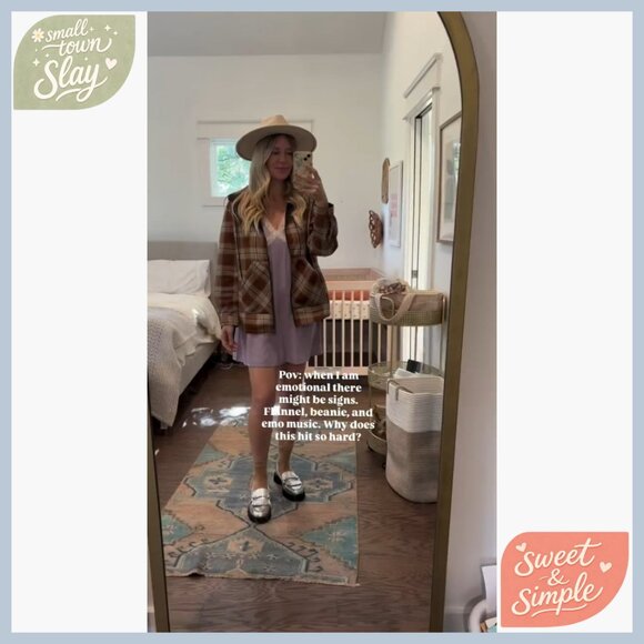 Women's Plaid Fleece Jacket Hooded Full Zip Casual Fall Winter Warm - Picture 6 of 7